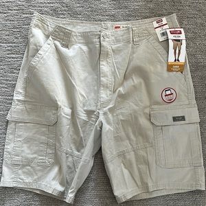 Khaki cargo shorts